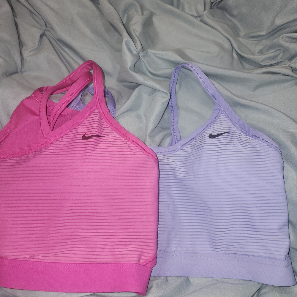 Nike Pink and Purple Sports Bras